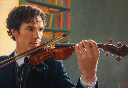 #pastel, #dry chalk drawing, #chalk on paper, #chalk shading, #chalk drawing, #tinted paper, #colored chalk drawing, #chalk shading, Poster, close-up,July: Detective ""Sherlock Holmes"" British actor Benedict Cumberbatch solves the mystery. #colored chalk drawing, art by Mora, Andre Cohn, Arthur Bordalo, Bob Ringwood, Benedict Bana