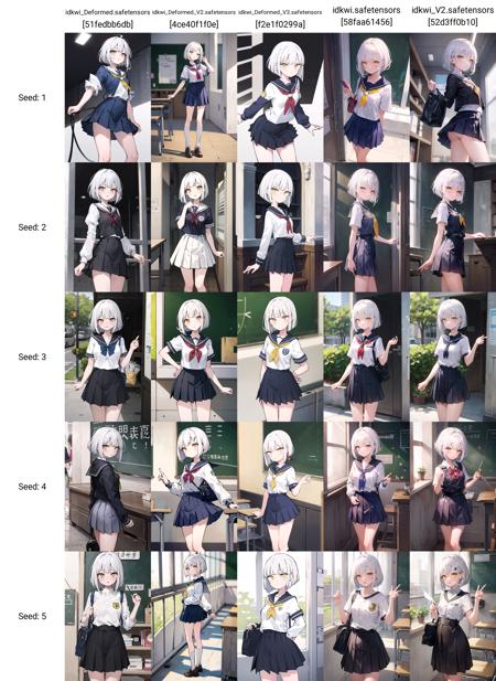 Petite, 1 girl, Solo, Small girl, (White hair, Medium curved bob: 1.2),Yellow eyes, Medium breasts, School shirt, School skirt, Standing, From forward