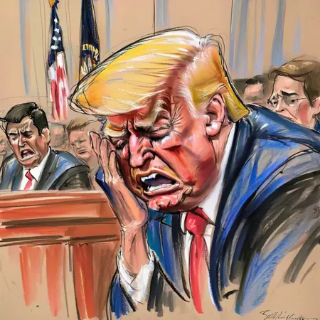 Courtroom Sketch Style