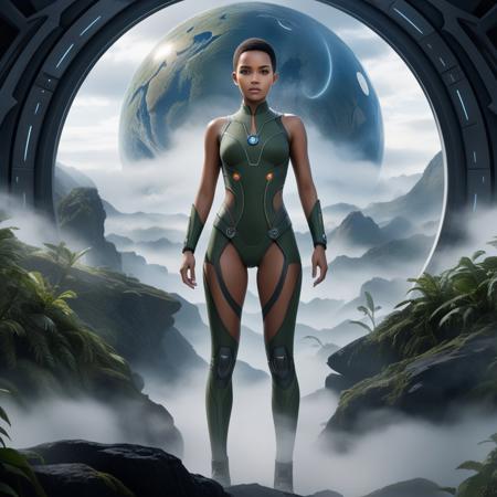 Conceptual art. Double exposure collage. 16K. UHD. high quality, 
photorealism. Diorama. Fog. Dynamic plot of the film "After Earth". science fiction series. Mystic. Stunning full color design, 
sharp focus, 
studio shot, 
intricate details, 
high detail, 
detailed anatomy. Hyperrealism.