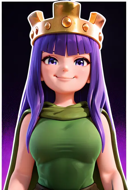 Archer Queen -- Clash royal / Clash of Clans Noob + Illust