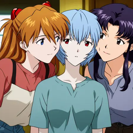 Neon Genesis Evangelion style and characters