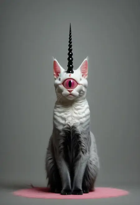 Unicorn cat from outer space