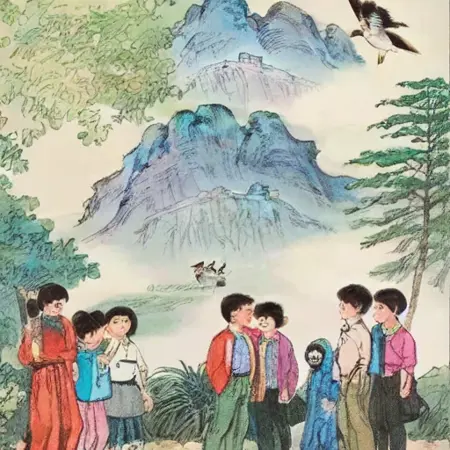 Chinese 1990s Elementary School Textbook Illustrations
