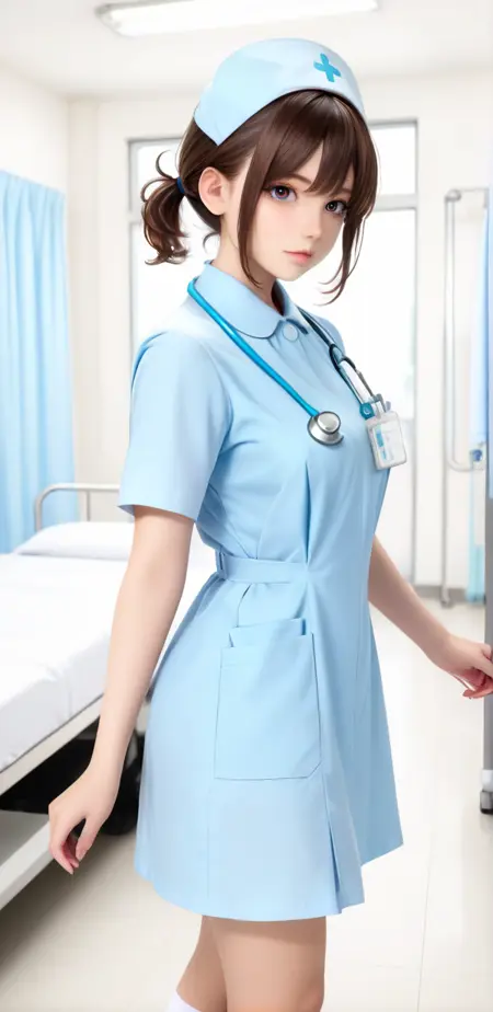 Light blue nurse uniform