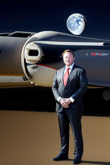 Man in suit full body portrait elon-gate-moon-musk