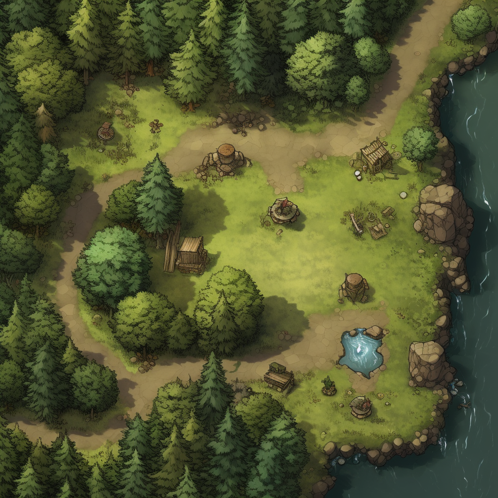 Dnd Battle Map Forest