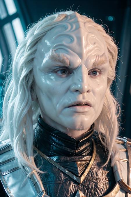 klingon forehead ridge thick eyebrows dark skin