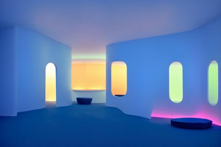 <lora:Mr_Mc_BokK_V1:0.8>,James Turell,architecture,Glowing Clothing,Residential houses