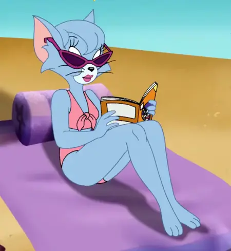 tom and jerry tales: beach bully bingo bikini cat lady
