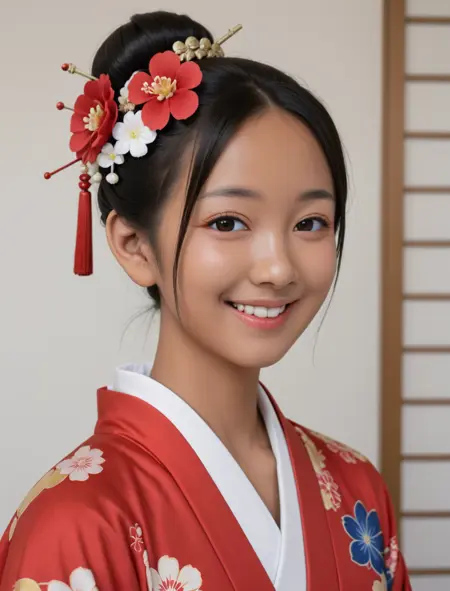 Bishoujo --- Japanese girl with kimono(photography style)