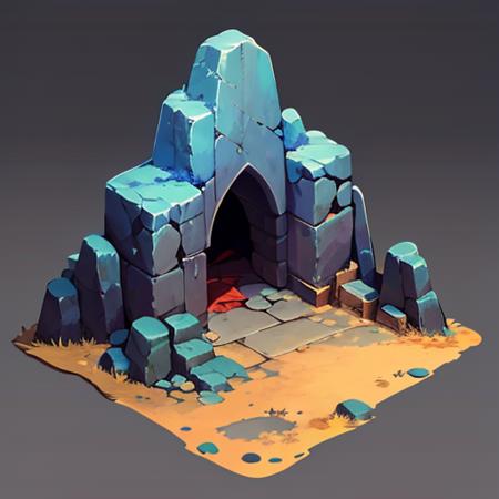 ((masterpiece,best quality)), absurdres <lora:Isometric_Setting:0.7>, Isometric_Setting, cave,