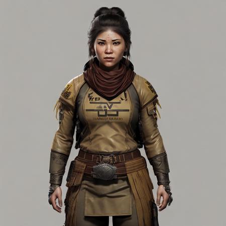 a photo of a full body character of a yang (((female))) native american GSG9, award winning image, highly detailed, 16k, video game concept art, (((tk-char))), <lora:SPBGTK-C-Enh:0.6>