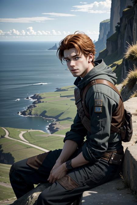 ((ultra detailed, masterpiece, best quality))
 <lora:StarCalKestis:0.8>
StarCalKestis, 1boy, solo, orange hair, On a dramatic cliffside, rugged outdoor attire, windswept hair, overlooking a breathtaking landscape with an adventurous spirit