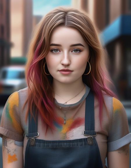 KaitlynDever,<lora:KaitlynDeverSDXL:1>,A realistic photograph of a stunning girl with [colorful hair] with [dark roots], a [small nose], highly detailed face, detailed woman face, detailed hand, beautiful [brown eyes], wearing a [shirt], in [city], [full body], highly detailed, cinematic, professional, bright color, dramatic ambient dynamic, thought, majestic, rich deep colors, vivid, stunning, graceful, wonderful, magic, perfect, pretty, marvelous, pure, scenic, sharp focus, extremely inspirational, elegant, colossal, epic, fine detail, sincere, amazing, singular, beautiful, fantastic