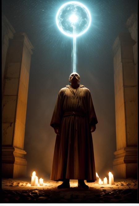 (Egregore aether energy entity meets the humans who power the thought form)((Robed Humans visiting Egregore entity existing in the Astral aether energy field in the form of an Ancient mocking thought entity fed by members thoughts ritual and ceremony)))(dodge and burn, corner edge darken vignette)(exposure POP!!! hdr extremely intricate, Sharp focus, dramatic cinematic light, (8k textures, elegant, cinematic look)(breathtaking, insane details)
<lora:back-front_lighting:-0.8>
 <lora:Better_Details:0.7> 
<lora:epiC35mm:0.6> epiC35mm
<lora:HDhelper:0.5>
<lora:LCM_1-5:0.6>
<lora:up-down_lighting:-0.6>  
<lora:HDR:0.5>
