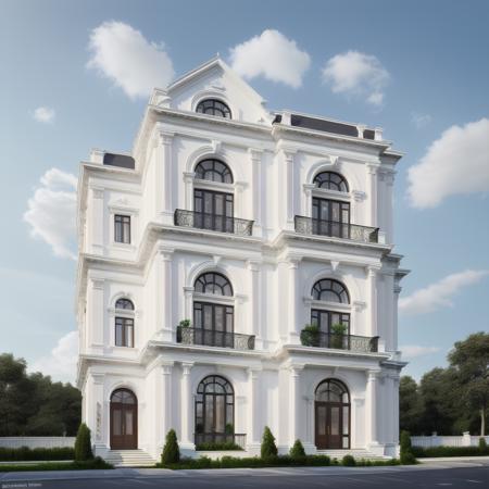 ultra realistic, best quality, ultra highres,
neoclassical_exterior, modern villa, traffic street, cloud sky, daylight<lora:neoclassical_exterior-000010:0.5>