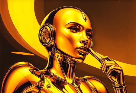 Avant-garde , 1970s futurism, chrome and gold