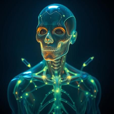 Masterpiece, a bioluminescence translucent polonium/humanoid, 32k, 16k, 8k, cinematic art,
