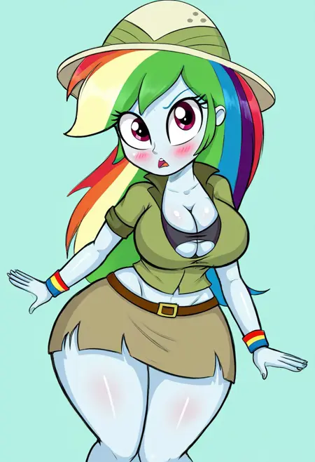MLP: Equestria Girls- Rainbow Dash - Daring Do Outfit