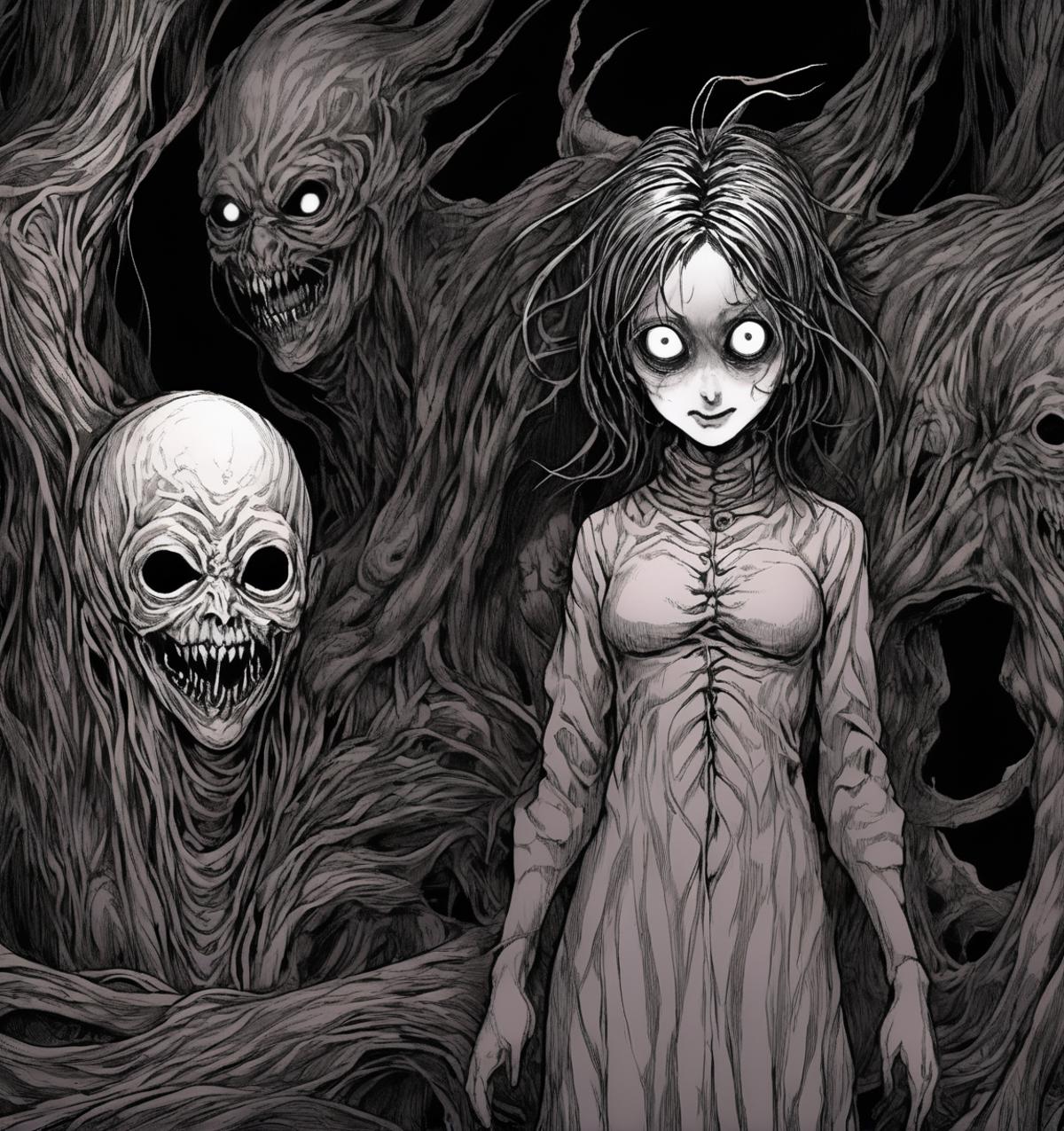 Junji Ito Style {SDXL Now Supported} image by ai_degenx