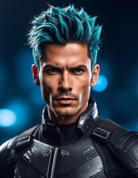 RAW photo, closeup portrait of a young Super Saiyan, with galaxy colored hair, wearing black leather outfit, standing on a street at night, full sharp, well-detailed-face, (highly detailed skin:1.2), (well-detailed-complex-shiny-geometry-galactical-eyes:1.2), high-quality-masterpiece, absurdres, highly-detailed, (beautiful detailed galactical eyes:1.2), (finely detailed gorgeous face:1.2), (detailed beautiful face:1.2), (masterpiece, top quality, best quality, beautiful:1.2),(8k, best quality, masterpiece:1.2), uhd, dslr, soft lighting, film grain, ultra high definition, highly detailed, perfect hands, photorealistic, hyper realistic, detailed, realistic, 8k uhd, high quality