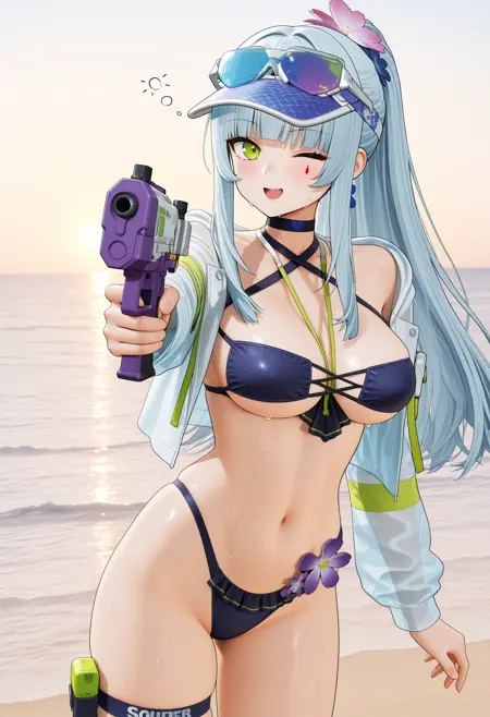 HK416 (Klukai) |Girls' Frontline 2 outfit  可露凯少前2泳装 CERULEAN BREAKER