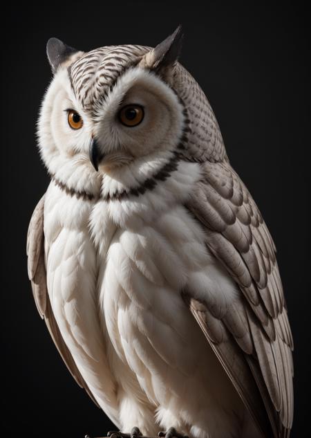 award winning wildlife (medium long shot:1.4), 35mm film movie still, ultra photorealistic, photorealism, ghostly white owl, eyes holding secrets ,looking at viewer, taken with hasselblad H6D 100c, the HCD 24mm lens, hazy mood, cinematic dramatic lighting, cold muted colors, (DOF:1.4), sharp focus, (perfect real extremely details), amazing fine detail, absurdres, hyper realistic lifelike texture, dramatic lighting