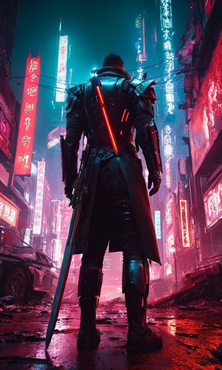 cinematic still 1man, ultra greatsword, neon city, futuristic setting, badass, corpses and blood on the ground, epic, ((cyberpunk)), cataclysmic, absurdres, best quality, digital art style . emotional, harmonious, vignette, 4k epic detailed, shot on kodak, 35mm photo, sharp focus, high budget, cinemascope, moody, epic, gorgeous, film grain, grainy, dark cyberpunk illustration of brutal 1man, ultra greatsword, neon city, futuristic setting, badass, corpses and blood on the ground, epic, ((cyberpunk)), cataclysmic, absurdres, best quality, digital art style in a world without hope, ruled by ruthless criminal corporations. best quality, high resolution, 1man, ultra greatsword, neon city, futuristic setting, badass, corpses and blood on the ground, epic, ((cyberpunk)), cataclysmic, absurdres, best quality, digital art style, cinematic, fine detail, sharp focus, detailed, coherent, atmosphere, glowing, novel, cute, perfect, ambient light, magic, pretty, attractive, professional