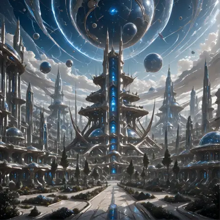 Futuristic palace (XL/Illustrious)