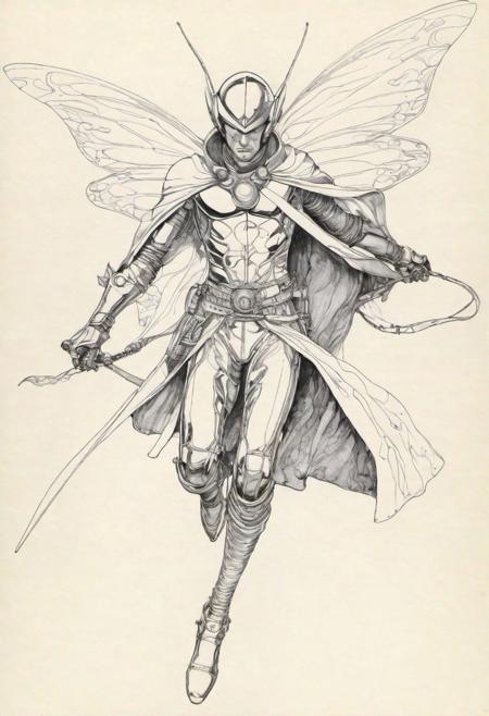 (color ink painting moebius, comic book style), ?>2KH5==K9 C@>25=L A0E0@0 2 :@>28 =5@54:> ?@82>48B : @07@CH5=8N 7C1>2 8;8 701>;520=8O< 4QA5=. A;8 704=OO 4>;O 38?>D870 =5 <>65B 4>;6=K< >1@07>< @53C;8@>20BL A0E0@ 2 :@>28, MB> <>65B ?@825AB8 : 18>E8<8G5A:><C 48A10;0=AC
<lora:xl_more_art-full_v1:0.9>  <lora:SDXL_Inkdrawing_Directors_Cut_E:0.5> inkdrawing, ,by kr355e <lora:!action-sdxl-V0.5:1> in a zdyna_pose, dutch angle, from below, low camera angle actions scene, foreshortening,, style by Arthur Rackham and Brian Froud