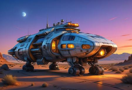 (cel-shading:2)+, (in ARTIST style:1.6), (masterpiece:1.7),  night, glow neon,
hyperrealism, glossy, shinny, clear image, accurate picture, clear picture, precise image, focused image, Science fiction style, Science fiction,
(huge Walking city), solo, outdoors, sky, cloud, desert, no human, vehicle focus, scenery, (Walking vehicle), buildings, (sharp focus:2), (best quality:1.8), night, glow neon,
(masterpiece:1.8), (highest detailed:1.8), perfectly lighted, (contrast), (saturated), (((sharp focus))),
(hyperdetailed:1.3), (intricate details:1.2), (Refined details:1.3), (best quality:1.5), highly detailed textures, vibrant colors,
(ultra sharp focus:1.8), (detailed texture:1.8), (detailed edges:1.8), (thin lines:1.8), (best quality:1.8),,