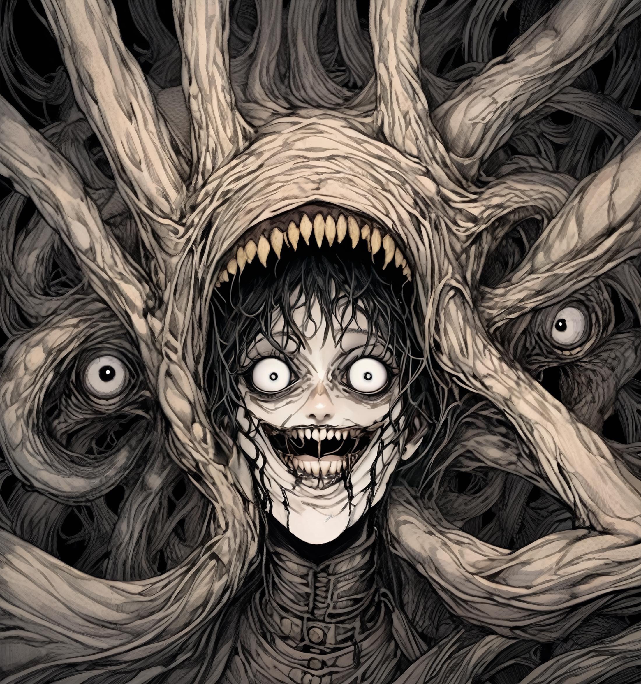 Junji Ito Style {SDXL Now Supported} image by ai_degenx