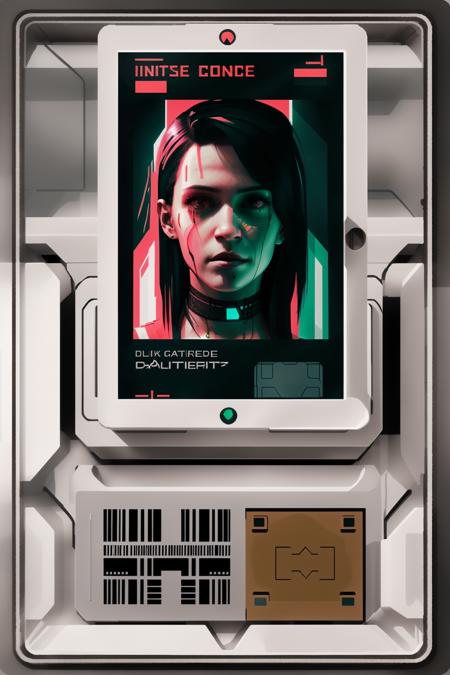 cyber_id ,  scan of id, cyberpunk art,