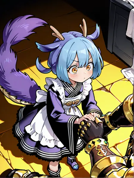 Yu-Gi-Oh! Golden Lord & Laundry Dragonmaid | 游戏王 小蓝&黄金卿