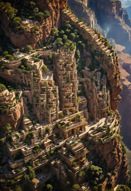 (The colonial city of the future, in the mist-filled Grand Canyon, on an unknown Earth-like planet, 2 moon on sky, Spaceship flight connects colonies, waterfulls:1.3), (Machu Picchu, a mountain settlement, incredibly spectacular:1.2), (Mario Botta:1.3), (avant-garde, future, reality, science fiction, photorealistic), (modern architecture:1.2), 
(Large Files, Ultra Realistic, 8K, 16k, FHD, HD, VFX, Perfect, Photography, composition, Architecture Sales Photography, Architecture Competition, Ultra High Resolution, Cinematography, High Resolution Image:1.1), (dramatic lighting, direct sunlight, ray tracing, clear shadow:1.2),  (real landscape:1.1), (blurred background:1.0), (urban background, more_details) ,
ac_neg1, great lighting, clear, hillscastel, extrusionbuilding, vertical
