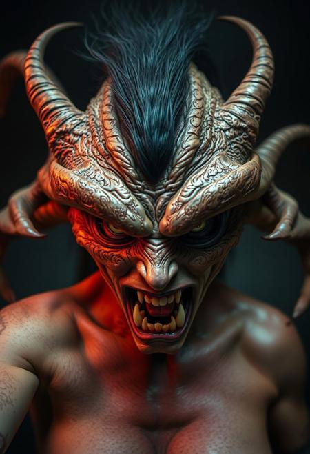 NSFW, photo by Bastien Lecouffe-Deharme and Petros Afshar, (candid , hot , masterful:1.4), bold lines, hyper detailed, expressive, award winning, (monster:1.4), (intricate details, masterpiece, best quality:1.4), looking at viewer, dynamic pose, wide angle view,