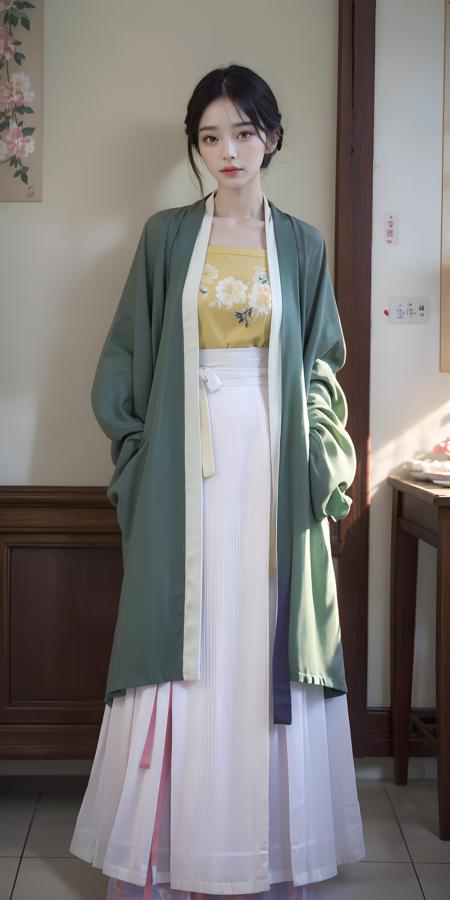 <lora:Song_HanFu:0.7>,(hanfu),(floral print:1.3),(pink/yellow/green/purple/blue/red/white/black shirt), (pink/yellow/green/blue/red/white/black long skirt),(long sleeves),1 girl,full body,(short hair:1.1), (realistic:1.7),((best quality)),absurdres,(ultra high res),(photorealistic:1.6),photorealistic,octane render,(hyperrealistic:1.2), (photorealistic face:1.2), (8k), (4k), (Masterpiece),(realistic skin texture), (illustration, cinematic lighting,wallpaper),( beautiful eyes:1.2),((((perfect face)))),(cute),(standing),(black hair),black eyes,red lips, indoors, chinese ornaments, wooden chinese table, window, flowers, <lora:JapaneseDollLikeness_v15:0.4>