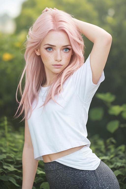 Pink hair ladys image by tomasbilly350172