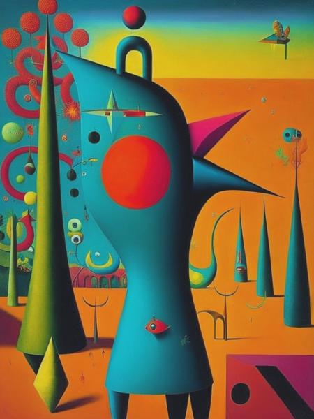 <lyco:VictorBrauner:1.0> cinematic realism, surrealist art, The Treachery of Images, vibrant colors, artwork by Victor Brauner, Victor Moscoso