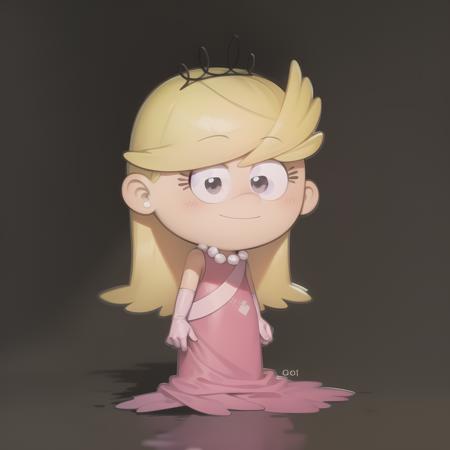 ((masterpiece, best quality)),(complex light),solo, solo focus, full body,1girl, lola loud, blonde hair, long hair, <lora:lolaLoud1-10:0.8>,pink dress, pearl necklace, crown, smile, pink gloves,simple background,