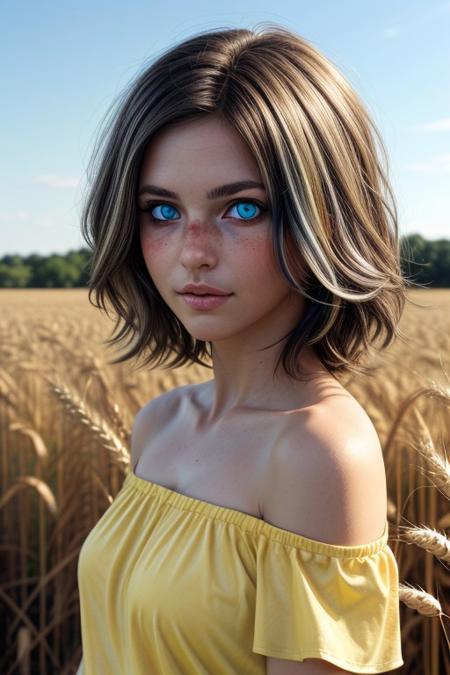 score_9, score_8_up, score_7_up,a portrait of young girl,(sandy hair),
IrysHolo, (((heterochromia, yellow eye, blue eye))),tanned skin, cotton one piece dress, off shoulder, detailed face, detailed eyes,close up,
standing, cowboy shot, wheat field,
concert, on scene