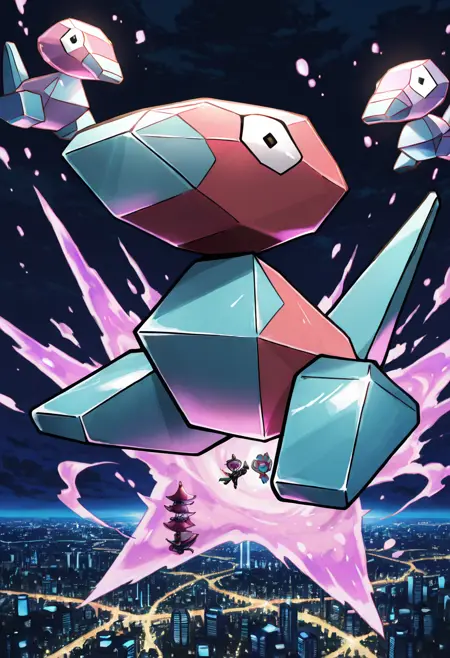 Porygon: Virtual Duck | ポリゴン (Pokedex #0137) [Illustrious]