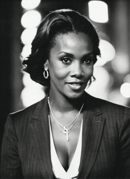 candid RAW close up portrait photo of sks woman in a (purple colored suit:1.0) on a dark street with shopping windows (at night:1.2), bokeh, Ilford Delta 3200 film, dof, high definition, detailed, intricate, flashlight, <lora:locon_vivicafox_v1_from_v1_64_32:1>
