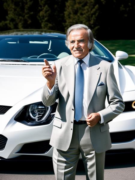 photo of old man dressed with a suit, detailed face, high quality, full body, standing around a luxury car, 8k   <lyco:locon_perfecteyes_v1_from_v1_64_32:0.75> <lora:menem:1>