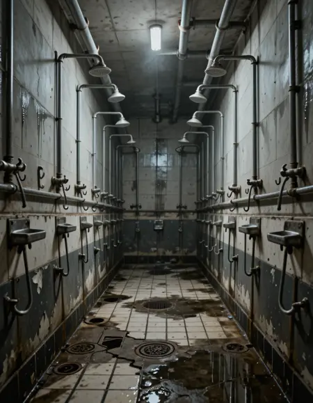 communal shower room illu