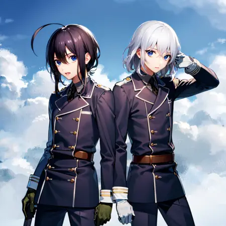 Namazuo Toushirou (鯰尾藤四郎) - Honebami Toushirou (骨喰藤四郎)