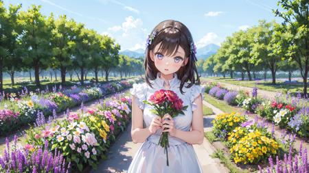 (masterpiece,best quality:1.6),
(solo,1girl,bishoujo,bust:1.2),
scenery,(flower fields, gardens, lavender),
flower,butterfly,