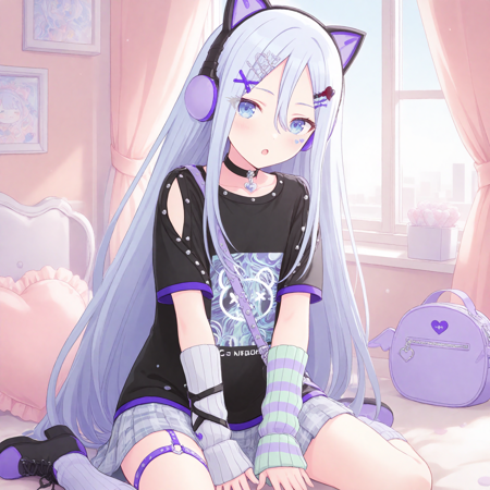 Dark Decora Cat Girl (Yoisaki Kanade) / Project SEKAI IllustriousXL