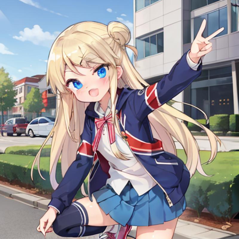 Kujo Karen (九条カレン) | Kiniro Mosaic image by Yumakono